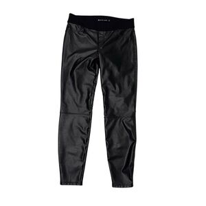 Blanc Noir Black Faux Leather women’s Leggings Sz Large
